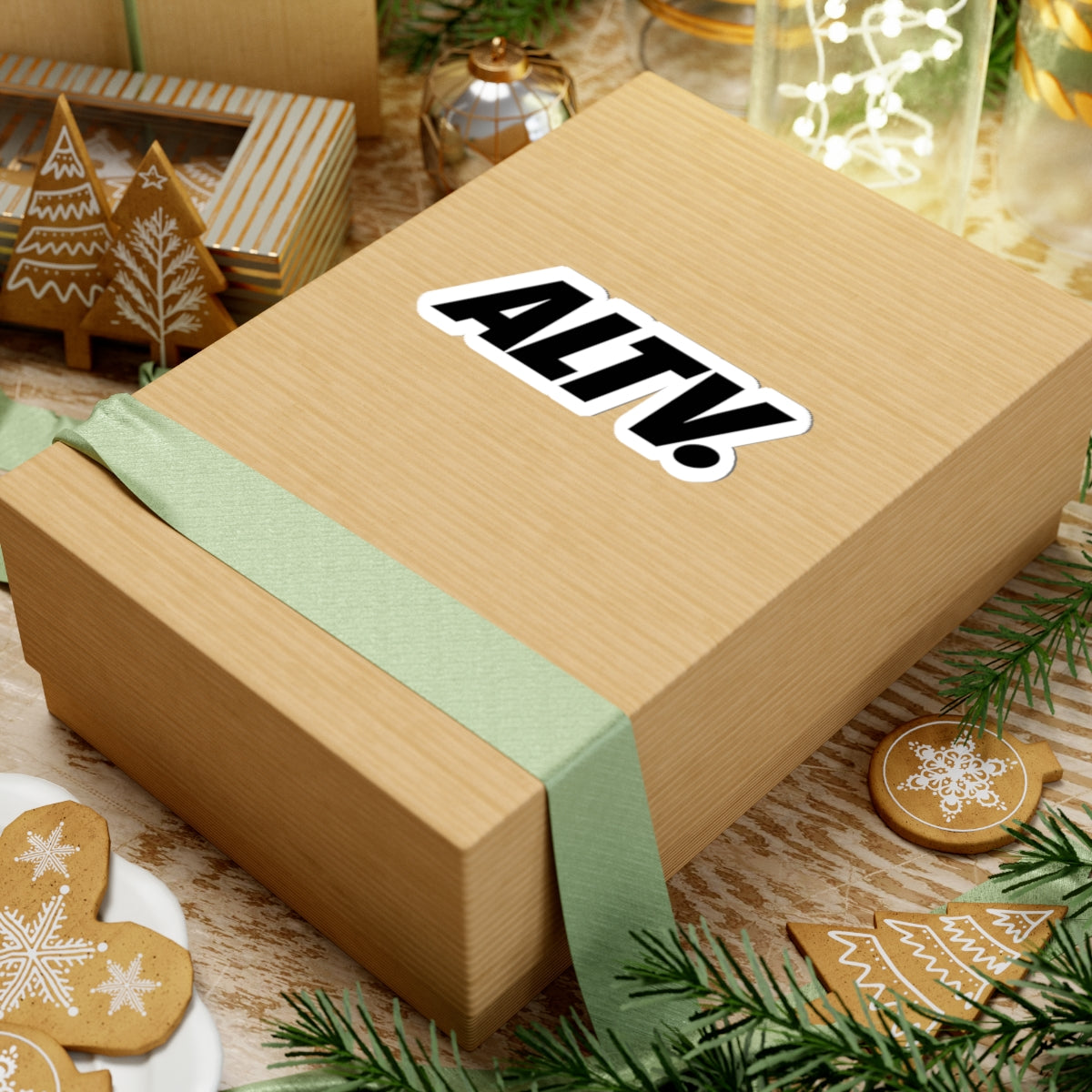ALTV. Logo Sticker — Bold Black Kiss-Cut Vinyl Sticker for Skateboards, Laptops & Gear