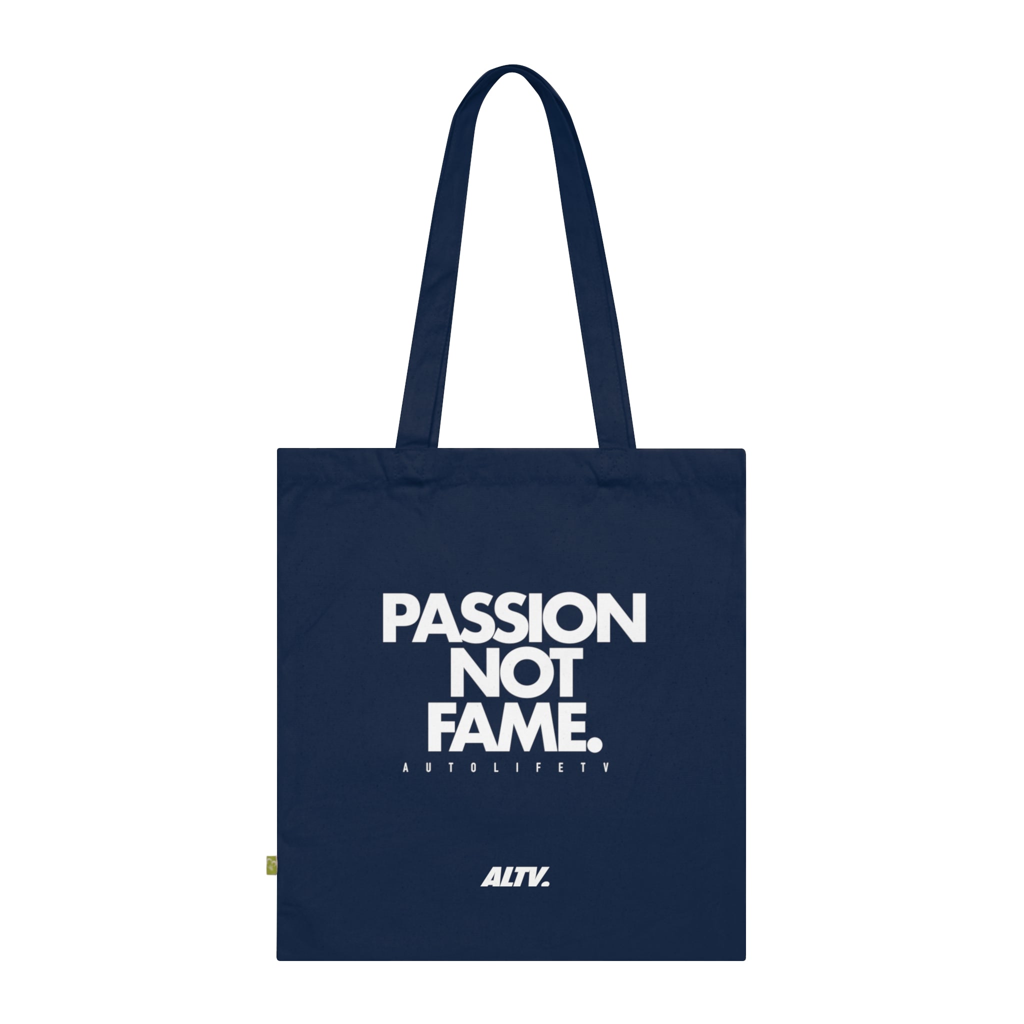 Passion Not Fame Organic Tote Bag — ALTV Branded Cotton Shopper