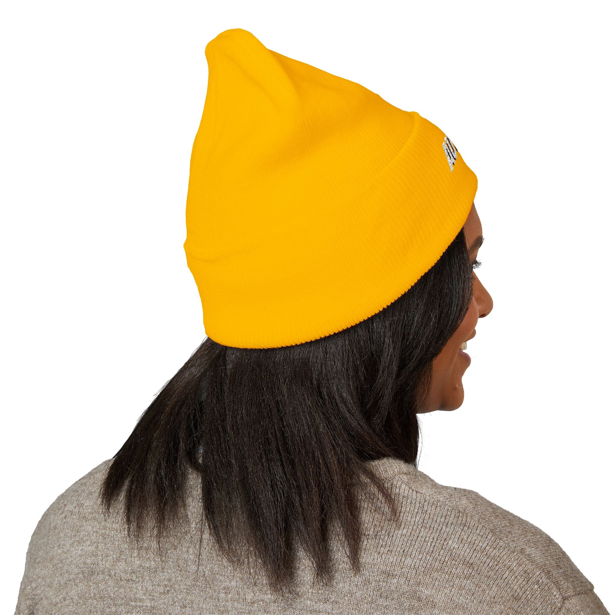 Autolife Embroidered Cuffed Beanie — Bold Yellow Car Enthusiast Hat