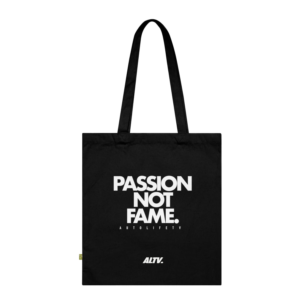 Passion Not Fame Organic Tote Bag — ALTV Branded Cotton Shopper