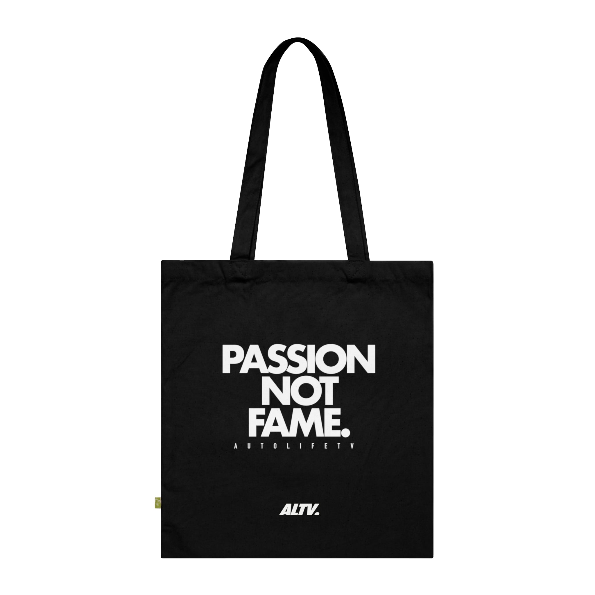 Passion Not Fame Organic Tote Bag — ALTV Branded Cotton Shopper