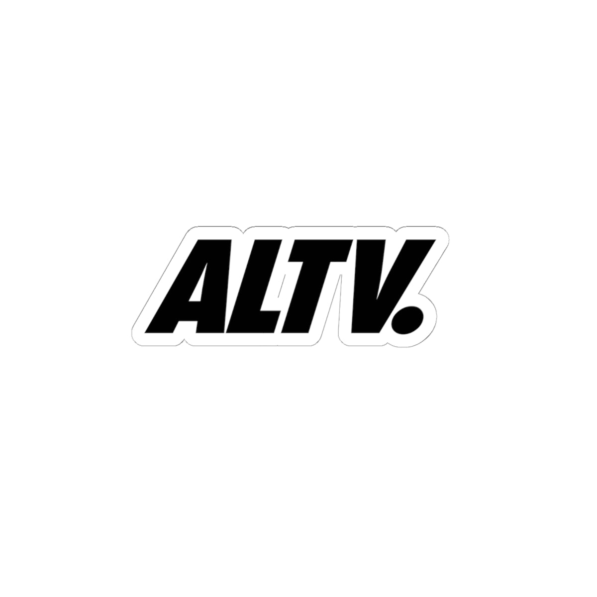 ALTV. Logo Sticker — Bold Black Kiss-Cut Vinyl Sticker for Skateboards, Laptops & Gear