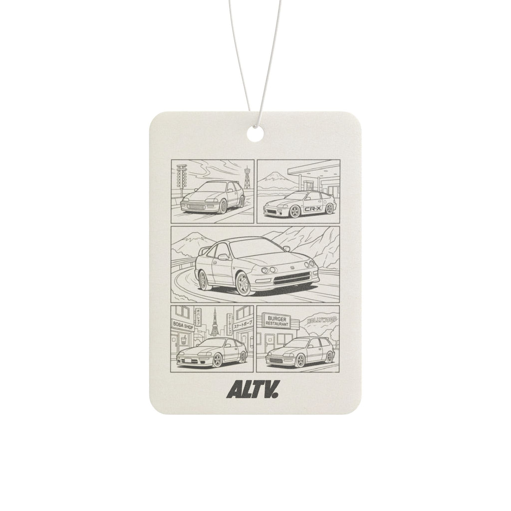 Car Air Freshener — Vintage Sports Car Sketches (Auto Enthusiast Scent Tag)