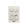 Car Air Freshener — Vintage Sports Car Sketches (Auto Enthusiast Scent Tag)