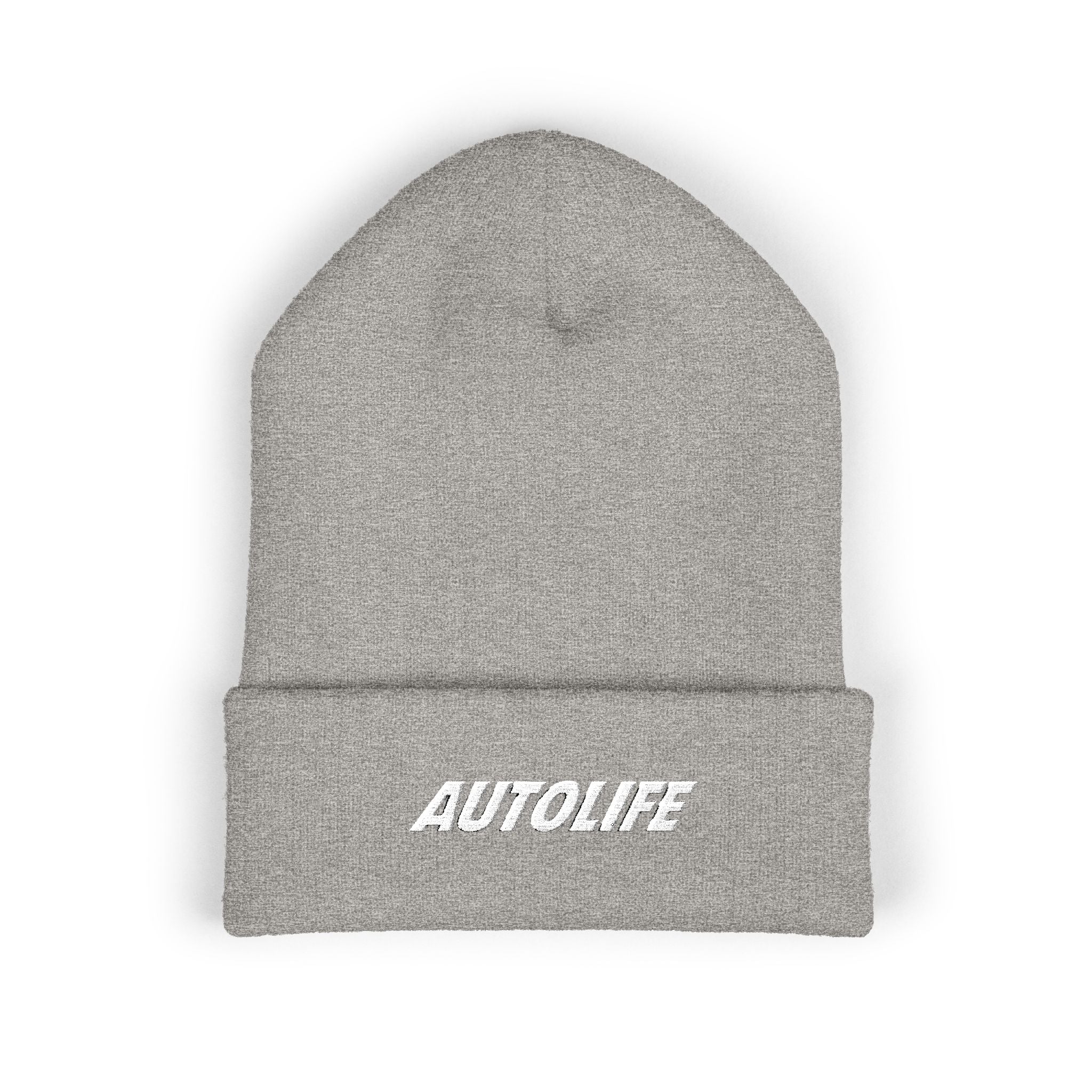 Autolife Embroidered Cuffed Beanie — Bold Yellow Car Enthusiast Hat