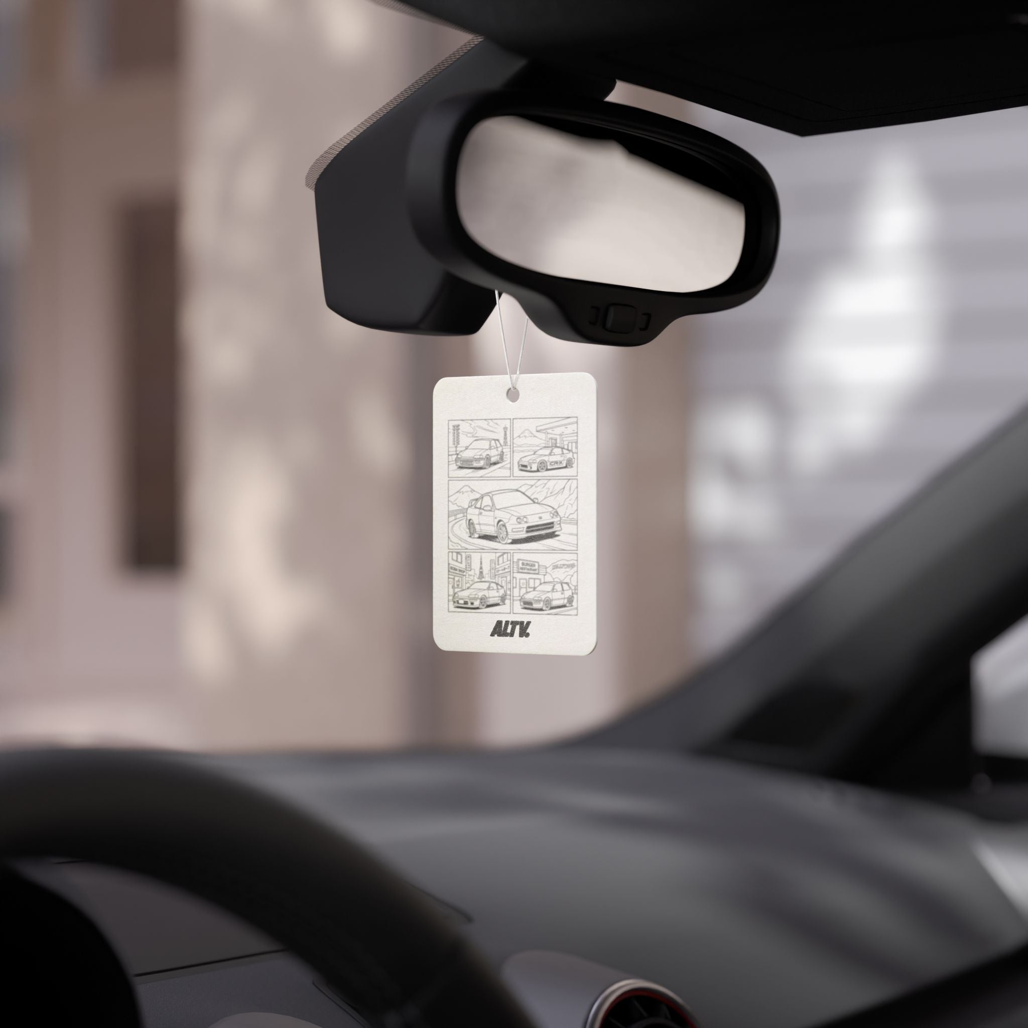 Car Air Freshener — Vintage Sports Car Sketches (Auto Enthusiast Scent Tag)
