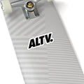 ALTV. Logo Sticker — Bold Black Kiss-Cut Vinyl Sticker for Skateboards, Laptops & Gear