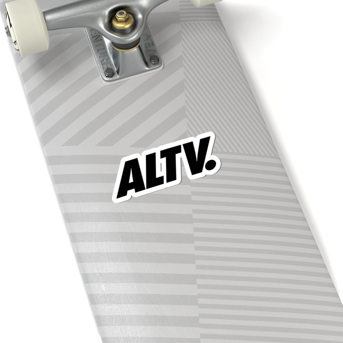 ALTV. Logo Sticker — Bold Black Kiss-Cut Vinyl Sticker for Skateboards, Laptops & Gear