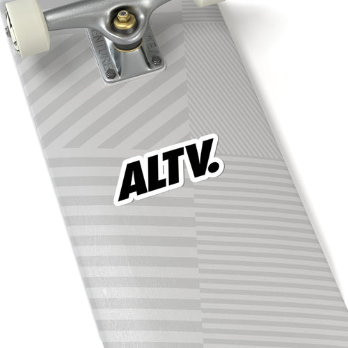ALTV. Logo Sticker — Bold Black Kiss-Cut Vinyl Sticker for Skateboards, Laptops & Gear